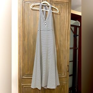 NWT Cynthia Rowley halter dress - white & black striped